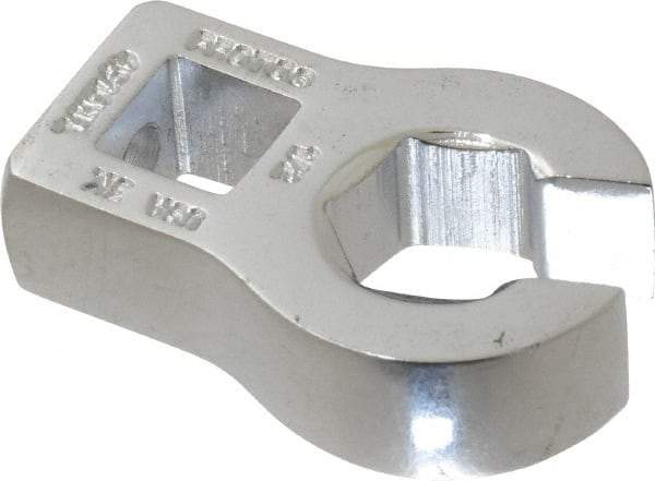 Proto - 1/2" 6 Point 3/8" Drive Chrome Flare Nut Crowfoot Wrench - 1-3/32" Head Diam x 1/4" Head Thickness, 1.63" OAL - Eagle Tool & Supply