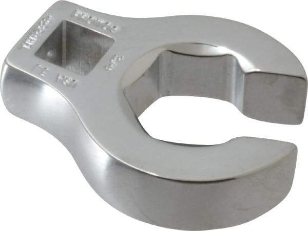 Proto - 3/4" 6 Point 3/8" Drive Chrome Flare Nut Crowfoot Wrench - 1-19/32" Head Diam x 1/4" Head Thickness, 1.94" OAL - Eagle Tool & Supply