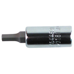 Hex Metric Bit Socket 1/4″ Square Drive with 1/4″ Replaceable Hex Bit 4 mm × 38 mm Overall Length - Eagle Tool & Supply