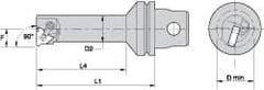 Kennametal - Insert Style LT 11NR, 50mm Head Length, Right Hand Cut, Internal Modular Threading Cutting Unit Head - System Size KM32, 7mm Center to Cutting Edge, Series LT Threading - Eagle Tool & Supply