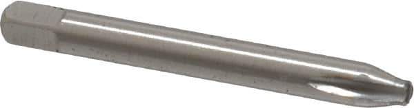 Cleveland - M2x0.40 Metric Coarse 6H 3 Flute Bright Finish High Speed Steel Straight Flute Standard Hand Tap - Taper, Right Hand Thread, 44.45mm OAL, 0.44" Thread Length, D3 Limit, Oversize - Eagle Tool & Supply