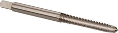 Cleveland - M4x0.70 Metric Coarse 6H 4 Flute Bright Finish High Speed Steel Straight Flute Standard Hand Tap - Plug, Right Hand Thread, 2-1/8" OAL, 19.05mm Thread Length, D4 Limit, Oversize - Eagle Tool & Supply