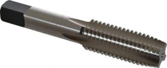 Cleveland - M18x2.50 Metric Coarse 4 Flute Bright Finish High Speed Steel Straight Flute Standard Hand Tap - Plug, Right Hand Thread, 4.031" OAL, 1.81" Thread Length, D7 Limit, Oversize - Eagle Tool & Supply
