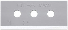 Olfa - 10 Piece Steel Safety Blade - 40mm OAL - Eagle Tool & Supply