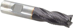 Guhring - 3/4" Diam, Fine Pitch, 1-1/2" LOC, 4 Flute Solid Carbide Roughing Square End Mill - FIREX Finish, 4" OAL, 3/4" Shank Diam, Single End, Centercutting - Eagle Tool & Supply