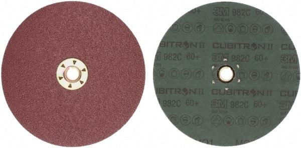 3M - 7" Diam 5/8-11 Threaded Hole 60 Grit Fiber Disc - Medium Grade, Ceramic, 8,600 Max RPM, Series 982C - Eagle Tool & Supply