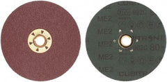 3M - 5" Diam 5/8-11 Threaded Hole 80 Grit Fiber Disc - Medium Grade, Ceramic, 12,000 Max RPM, Series 982C - Eagle Tool & Supply