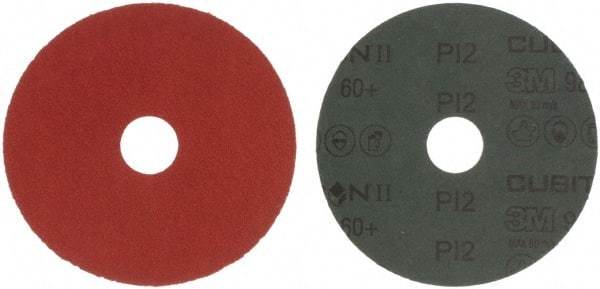 3M - 4-1/2" Diam 7/8" Hole 60 Grit Fiber Disc - Medium Grade, Ceramic, 13,300 Max RPM, Series 987C - Eagle Tool & Supply
