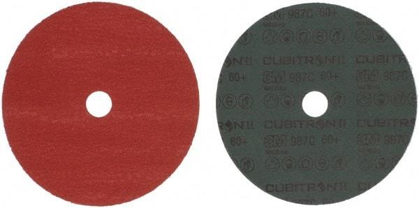 3M - 7" Diam 7/8" Hole 60 Grit Fiber Disc - Medium Grade, Ceramic, 8,600 Max RPM, Series 987C - Eagle Tool & Supply