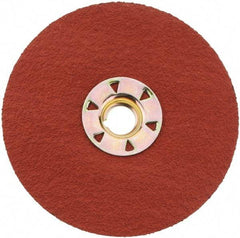 3M - 4-1/2" Diam 5/8-11 Threaded Hole 60 Grit Fiber Disc - Medium Grade, Ceramic, 13,300 Max RPM, Series 987C - Eagle Tool & Supply