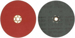 3M - 7" Diam 5/8-11 Threaded Hole 80 Grit Fiber Disc - Medium Grade, Ceramic, 8,600 Max RPM, Series 987C - Eagle Tool & Supply
