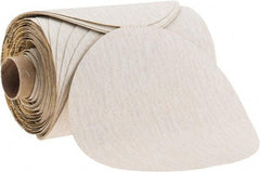 3M - 5" Diam, 150 Grit Aluminum Oxide Adhesive PSA Disc - Very Fine Grade, White, C Weighted Backing, Flexible, 12,000 Max RPM, Use with Random Orbital Sanders - Eagle Tool & Supply