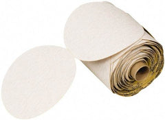 3M - 6" Diam, 240 Grit FEPA, Aluminum Oxide Adhesive PSA Disc - White, C Weighted Backing, Flexible, 12,000 Max RPM - Eagle Tool & Supply