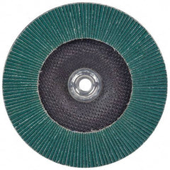 3M - 40 Grit, 7" Disc Diam, 5/8-11 Center Hole, Type 27 Zirconia Alumina Flap Disc - 8,600 Max RPM, Cloth Backing, Arbor Attaching System, Coated - Eagle Tool & Supply