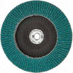 3M - 36 Grit, 7" Disc Diam, 5/8-11 Center Hole, Type 29 Zirconia Alumina Flap Disc - 8,600 Max RPM, Cloth Backing, Arbor Attaching System, Coated - Eagle Tool & Supply