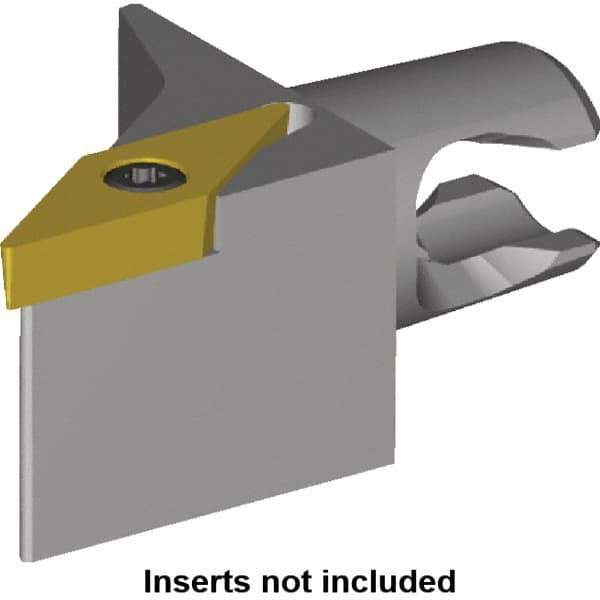 Kennametal - Left Hand Cut, Size KM16, VB.. Insert Compatiblity, Modular Turning & Profiling Cutting Unit Head - 10mm Ctr to Cutting Edge, 20mm Head Length, Series KM Micro - Eagle Tool & Supply