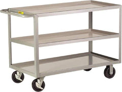 Little Giant - 3,600 Lb Capacity, 30" Wide x 53-1/2" Long x 36" High Shelf Cart - 3 Shelf, Steel - Eagle Tool & Supply