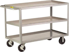 Little Giant - 3,600 Lb Capacity, 24" Wide x 53-1/2" Long x 36" High Shelf Cart - 3 Shelf, Steel - Eagle Tool & Supply