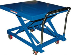 Vestil - 500 Lb Capacity Manual Scissor Elevating Cart - 14" to 34" Lift Height, 42" Platform Length x 42" Platform Width - Eagle Tool & Supply