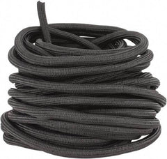 Techflex - Black Braided Cable Sleeve - 75' Coil Length, -103 to 257°F - Eagle Tool & Supply