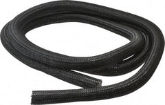 Techflex - Black Braided Cable Sleeve - 10' Coil Length, -103 to 257°F - Eagle Tool & Supply