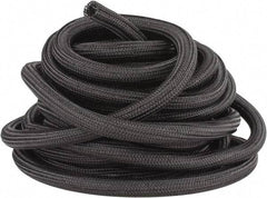 Techflex - Black Braided Cable Sleeve - 50' Coil Length, -103 to 257°F - Eagle Tool & Supply