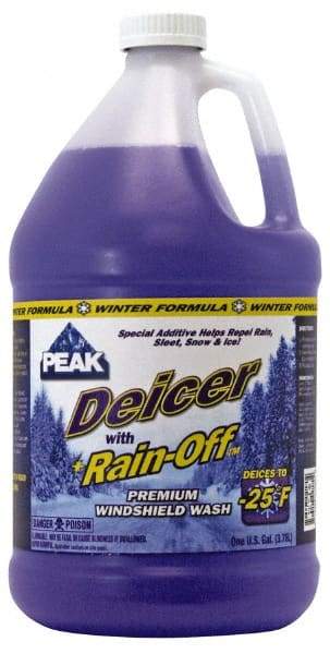 Peak - Water-Based Solution Windshield Washer Fluid - 1 Gal Bottle, -25°  Freezing Point - Eagle Tool & Supply