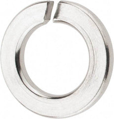 Value Collection - M10, 10.2mm ID, 18.1mm OD, 2.2mm Thick Split Lock Washer - 316 Austenitic Grade A4 Stainless Steel, Uncoated, 10.2mm Min ID, 10.7mm Max ID, 18.1mm Max OD - Eagle Tool & Supply