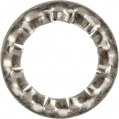 Value Collection - M12 Screw, 13mm ID, Stainless Steel Internal Tooth Lock Washer - 20.5mm OD, Uncoated, Grade 316 & Austenitic A4 - Eagle Tool & Supply