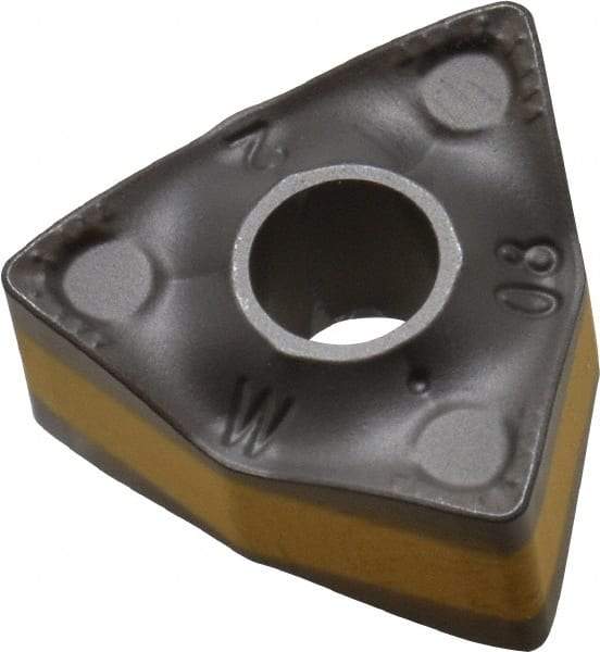 Iscar - WNMX452 HTW Grade IC8250 Carbide Turning Insert - TiCN/Al2O3 Finish, 80° Trigon, 1/2" Inscr Circle, 0.2669 Thick, 1/32" Corner Radius - Eagle Tool & Supply