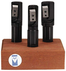 APT - 2 to 3" Cutting Diam, R8 Shank, Indexable Tridex End Mill Set - EM Carbide Toolholder, Series Tri-Dex - Eagle Tool & Supply