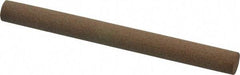 Made in USA - 4" Long x 3/8" Diam x 3/8" Thick, Aluminum Oxide Sharpening Stone - Round, Medium Grade - Eagle Tool & Supply
