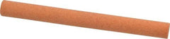 Made in USA - 4" Long x 3/8" Diam x 3/8" Thick, Aluminum Oxide Sharpening Stone - Round, Fine Grade - Eagle Tool & Supply