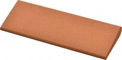 Made in USA - 4-1/2" Long x 1-3/4" Diam x 1/2" Thick, Aluminum Oxide Sharpening Stone - Round, Fine Grade - Eagle Tool & Supply