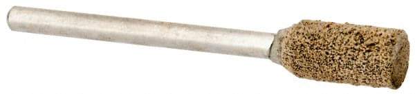 Made in USA - W163, Cylinder End, Mounted Point - Medium Grade, 80 Grit - Eagle Tool & Supply