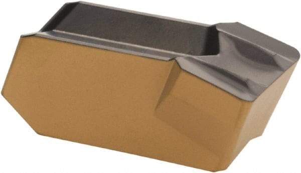 Iscar - 808GIMF Grade IC830, 8mm Cutting Width Carbide Grooving Insert - 4.8mm Max Depth of Cut, Neutral, 0.8mm Corner Radius, TiAlN Finish - Eagle Tool & Supply
