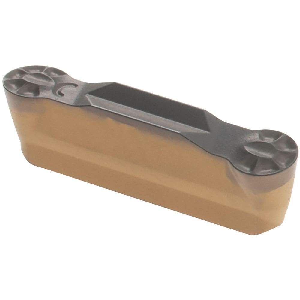 Iscar - 4020GRIP Y Grade IC8250, 4mm Cutting Width Carbide Grooving Insert - 2mm Max Depth of Cut, Neutral, 2mm Corner Radius, TiCN/Al2O3/TiN Finish - Eagle Tool & Supply