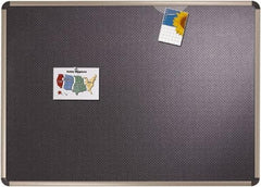 Quartet - 48" Wide x 36" High Cork Bulletin Board - Embossed Foam, Black - Eagle Tool & Supply