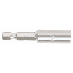 Stainless Steel Insert Bit Holder 1/4″ Drive Internal C-Ring for bit holding and magnetic 2.1″ Oal - Eagle Tool & Supply