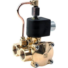 Parker - 24/60 VAC 3/4" NPT Port Brass Three-Way Internally Piloted Diaphragm Solenoid Valve - Eagle Tool & Supply