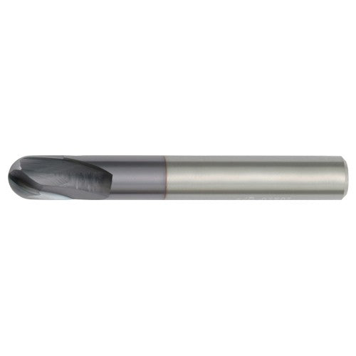 6 mm Dia. × 6 mm Shank × 6 mm DOC × 50 mm OAL, Carbide TiAlN, 2 Flute, CW|15° Helix, Round, Ballnose End Mill