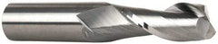 Hertel - 11/16", 1-1/2" LOC, 3/4" Shank Diam, 4" OAL, 2 Flute, Solid Carbide Square End Mill - Single End, TiN Finish, Spiral Flute, 30° Helix, Centercutting, Right Hand Cut - Eagle Tool & Supply