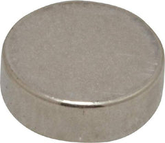 Mag-Mate - 3/8" Diam x 1/8" High Neodymium Rare Earth Magnet - 2.6 Lb Max Capacity, 200°F Max, Nickel Plated - Eagle Tool & Supply