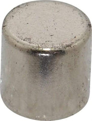 Mag-Mate - 3/8" Diam x 3/8" High Neodymium Rare Earth Magnet - 5.7 Lb Max Capacity, 200°F Max, Nickel Plated - Eagle Tool & Supply