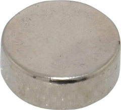 Mag-Mate - 1/2" Diam x 3/16" High Neodymium Rare Earth Magnet - 5.7 Lb Max Capacity, 200°F Max, Nickel Plated - Eagle Tool & Supply