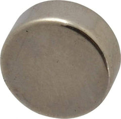 Mag-Mate - 1/2" Diam x 0.2" High Neodymium Rare Earth Magnet - 6 Lb Max Capacity, 200°F Max, Nickel Plated - Eagle Tool & Supply