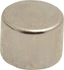 Mag-Mate - 1/2" Diam x 3/8" High Neodymium Rare Earth Magnet - 8.9 Lb Max Capacity, 200°F Max, Nickel Plated - Eagle Tool & Supply