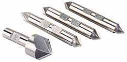 Hertel - 4 Piece 1-1/4" Cutter Head Diam, Cobalt Chamfer Mill Set - Eagle Tool & Supply