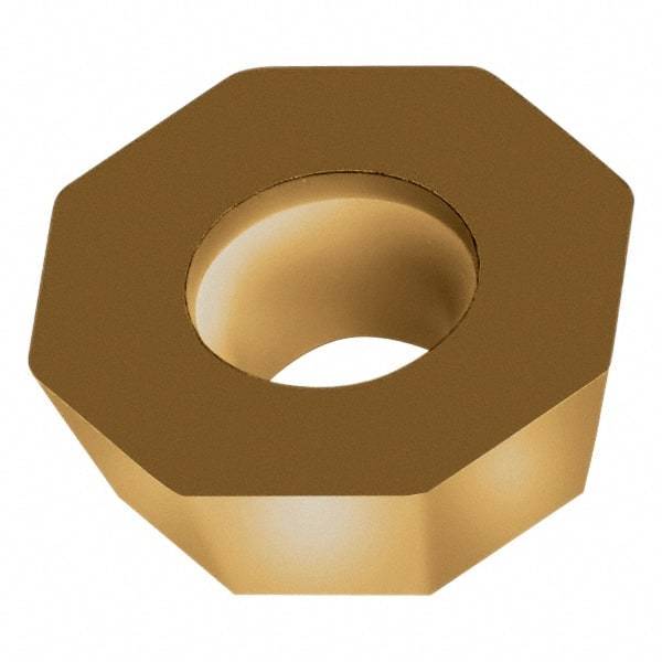 Walter - ODHW0605 A57 Grade WAK15 Carbide Milling Insert - TiCN/Al2O3/TiN Finish, 0.2189" Thick, 5/8" Inscribed Circle, 0.8mm Corner Radius - Eagle Tool & Supply