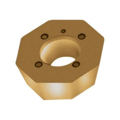 Walter - ODMW050408 A57 Grade WAK15 Carbide Milling Insert - TiCN/Al2O3/TiN Finish, 0.1874" Thick, 1/2" Inscribed Circle, 0.8mm Corner Radius - Eagle Tool & Supply